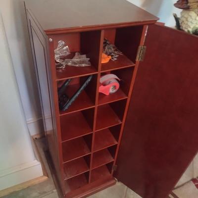 Mahagony Finish Pigeonhole Storage Tower