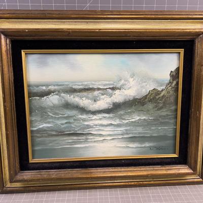 Sea Scape, oil on Canvas, Artist is Tobin, 