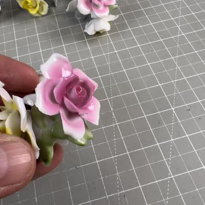 Set of 6 Napkin Porcelain, LOVELY Napkin Rings
