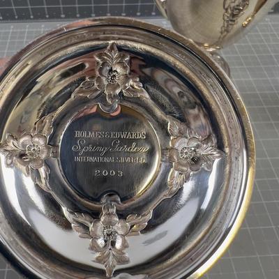Impressive, Holmes & Edwards Spring Garden Silver Coffee Pot Cream & Sugar