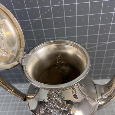 Impressive, Holmes & Edwards Spring Garden Silver Coffee Pot Cream & Sugar