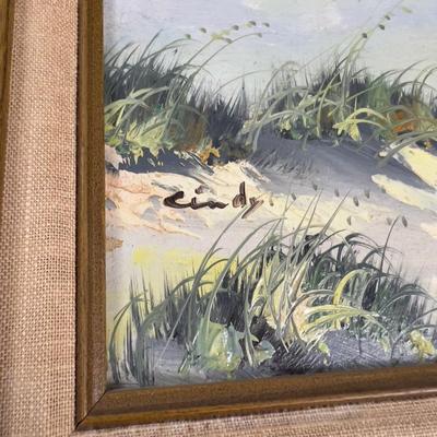 PAIR Of Sandy Beach with Birds, Framed 