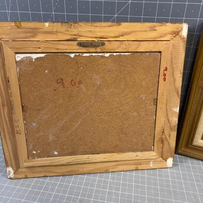 PAIR Of Sandy Beach with Birds, Framed 