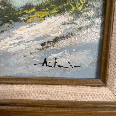 PAIR Of Sandy Beach with Birds, Framed 