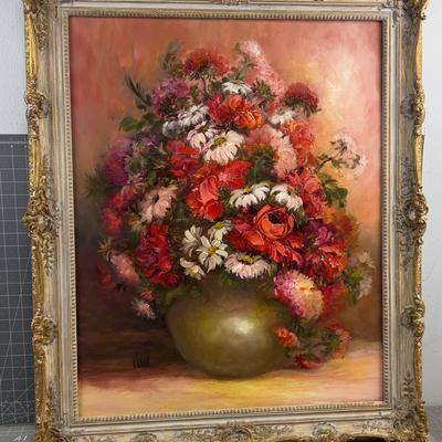 Huge Still Life Pink, Orange FLORAL 