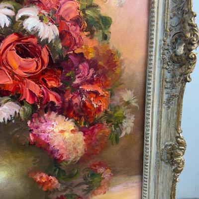 Huge Still Life Pink, Orange FLORAL 