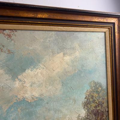 Stone Bridge Oil on Canvas by Brauer Frame