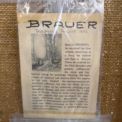 Stone Bridge Oil on Canvas by Brauer Frame