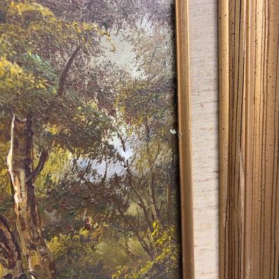 Oil by D. Armor Framed of Old Farm House