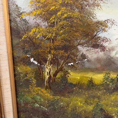 Oil by D. Armor Framed of Old Farm House