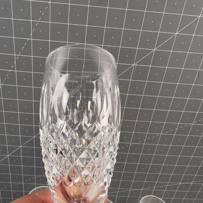 Waterford Crystal Collene Pattern Short Stem, Champaign Flutes (11) 