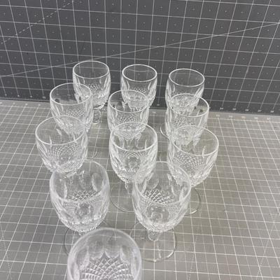 Waterford Crystal Collene Pattern Short Stem, Wine  Glass 12