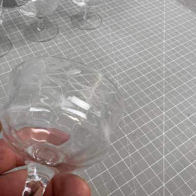 7- Etched Glass Sherbets 