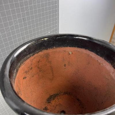 Great Black Ceramic Flower Pot