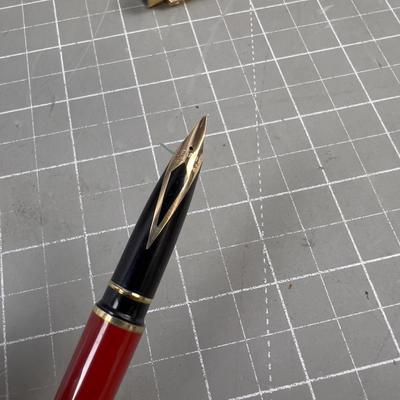 Brick & Gold tone  Fountain SHAFFER Pen with 14K  Nib