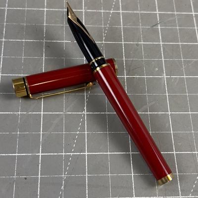 Brick & Gold tone  Fountain SHAFFER Pen with 14K  Nib