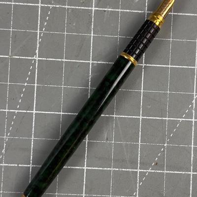 Green Marbled, WATERMAN Foutain Pen 18K Nib