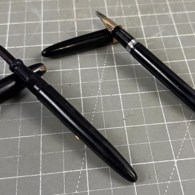 2 Black Pens, Fountain, 1 Shaffer