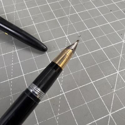 2 Black Pens, Fountain, 1 Shaffer