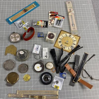 Large Lot of Parts & Piece with Vintage Watches