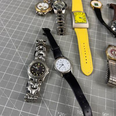 Large Lot of Men's Modern Wrist Watches