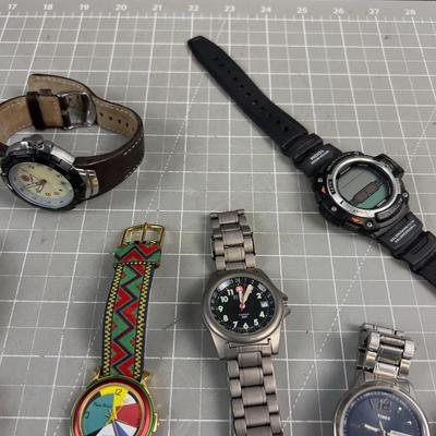 Large Lot of Men's Modern Wrist Watches