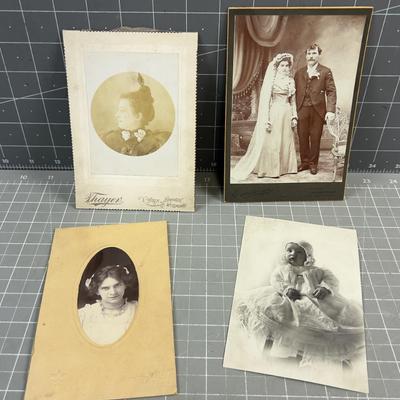 (4) Antique CABINET Cards