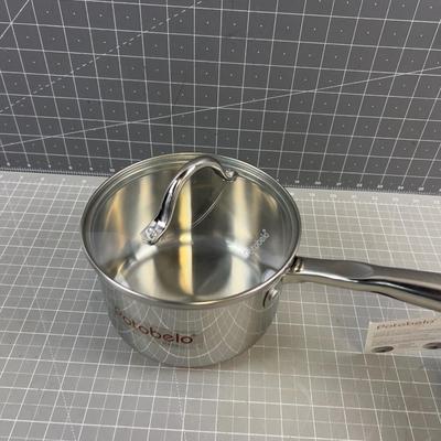 PORTOBELLO Copper Bottom Sauce Pan NEW with Lid 