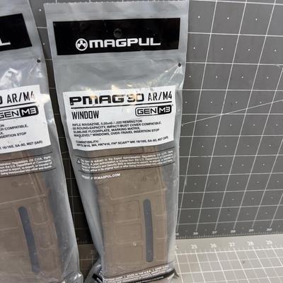 2  MAGPUL 30 Round Magazines AR, Tan 