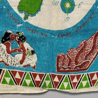 vintage NEW ZEALAND SOUVENIR TOWEL 1950s 