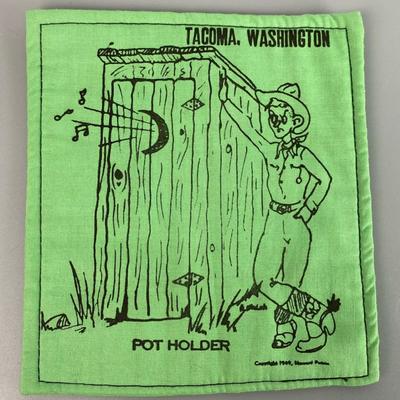 TACOMA WASHINGTON SOUVENIR ART POTHOLDER 1969 