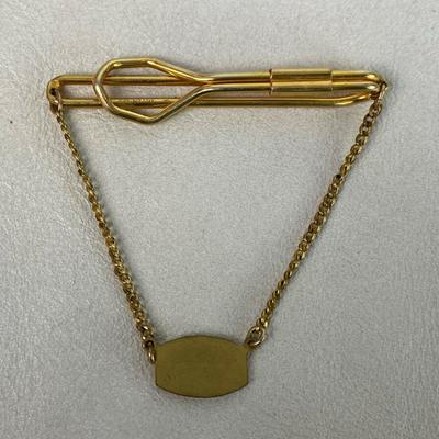 vintage FREEMASON MASONIC TIE BAR & CHAIN GF 