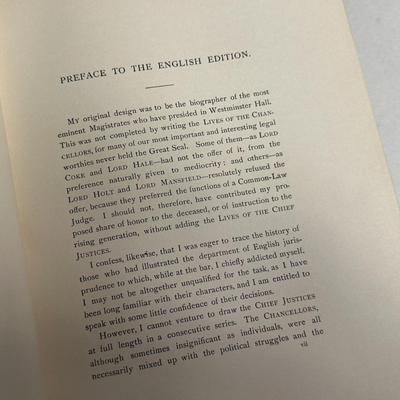 THE LIVES of THE CHIEF JUSTICES of ENGLAND LORD CAMPBELL V1 1894