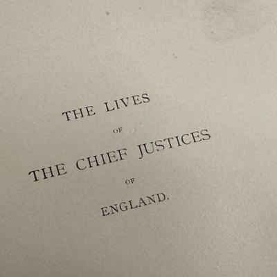 THE LIVES of THE CHIEF JUSTICES of ENGLAND LORD CAMPBELL V1 1894