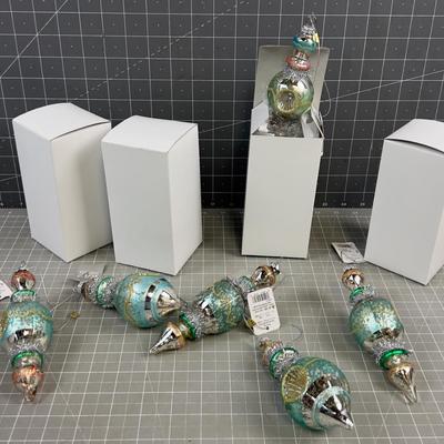 Hand Blown Glass Ornaments (9) 