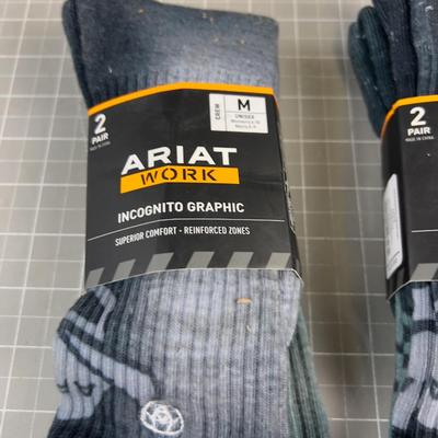 4 Pairs of ARIAT Crew Sock Men 