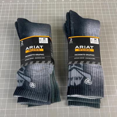 4 Pairs of ARIAT Crew Sock Men 