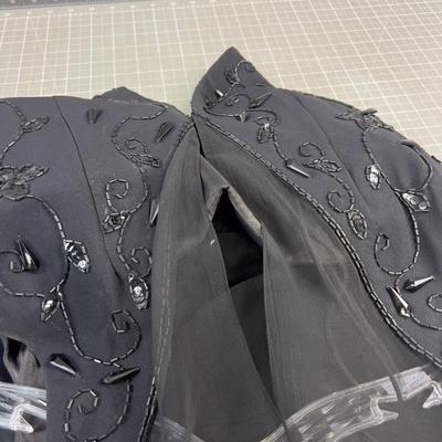 INCREDIBLE Black Beaded Dress SMALL