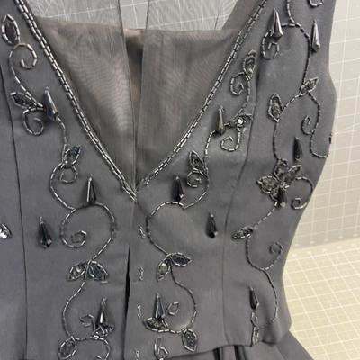 INCREDIBLE Black Beaded Dress SMALL