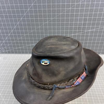 Kool Leather Cowboy Hat Men's