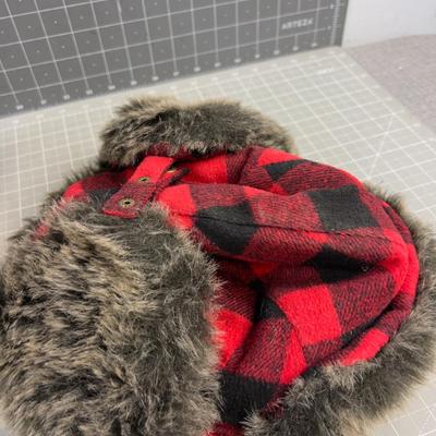 Mad Bomber Fur Lined Trapper Hat +++ But Wait! Bonus Plaid Faux Elmer Fud Hat 