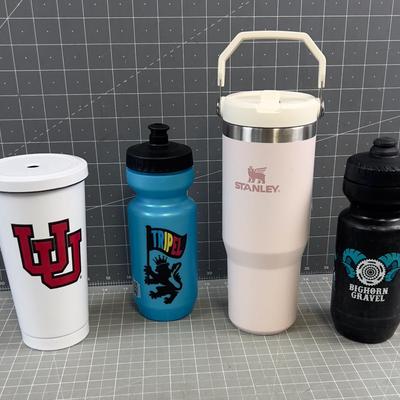 Water Bottles, (4) including a Stanley