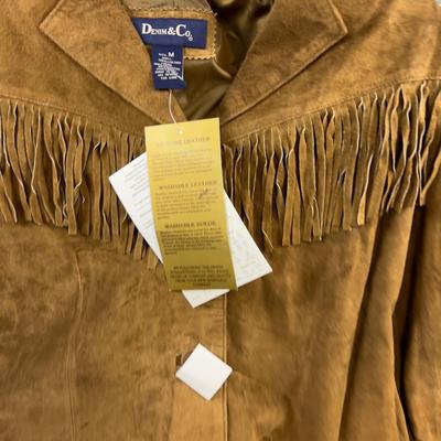 Fringe Demin & Company Fringe Leather Jacket, NEW 