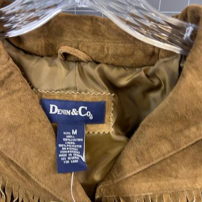 Fringe Demin & Company Fringe Leather Jacket, NEW 