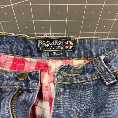 Northern Expedition Limited  36 x 32 FLANNEL Lined Jeans