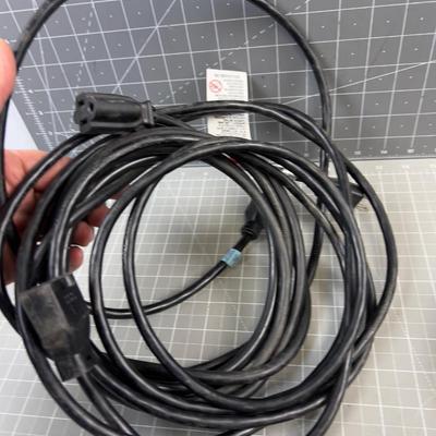 3 Black Extension Cords