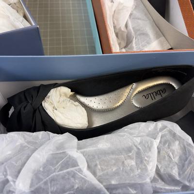(4) Pair of New Black Heels, 7-7-1/2 Size
