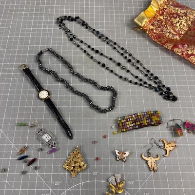 Pile of Costume Jewelry