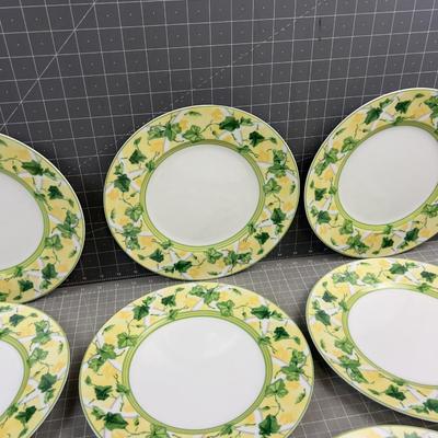 Waverley Fine Porcelain Gazebo Pattern (8) Dinner Plates 