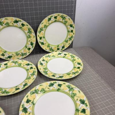 Waverley Fine Porcelain Gazebo Pattern (8) Dinner Plates 